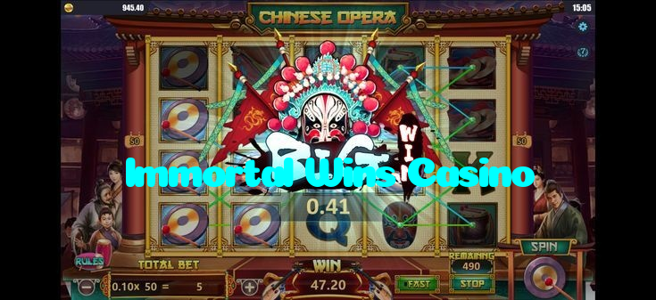 Immortal Wins Casino casino presented on mobile device in Pakistan with slots and live games